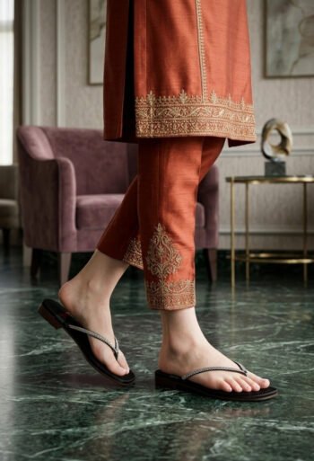 Classic Black Flip-Flops with Sparkling Rhinestone Straps